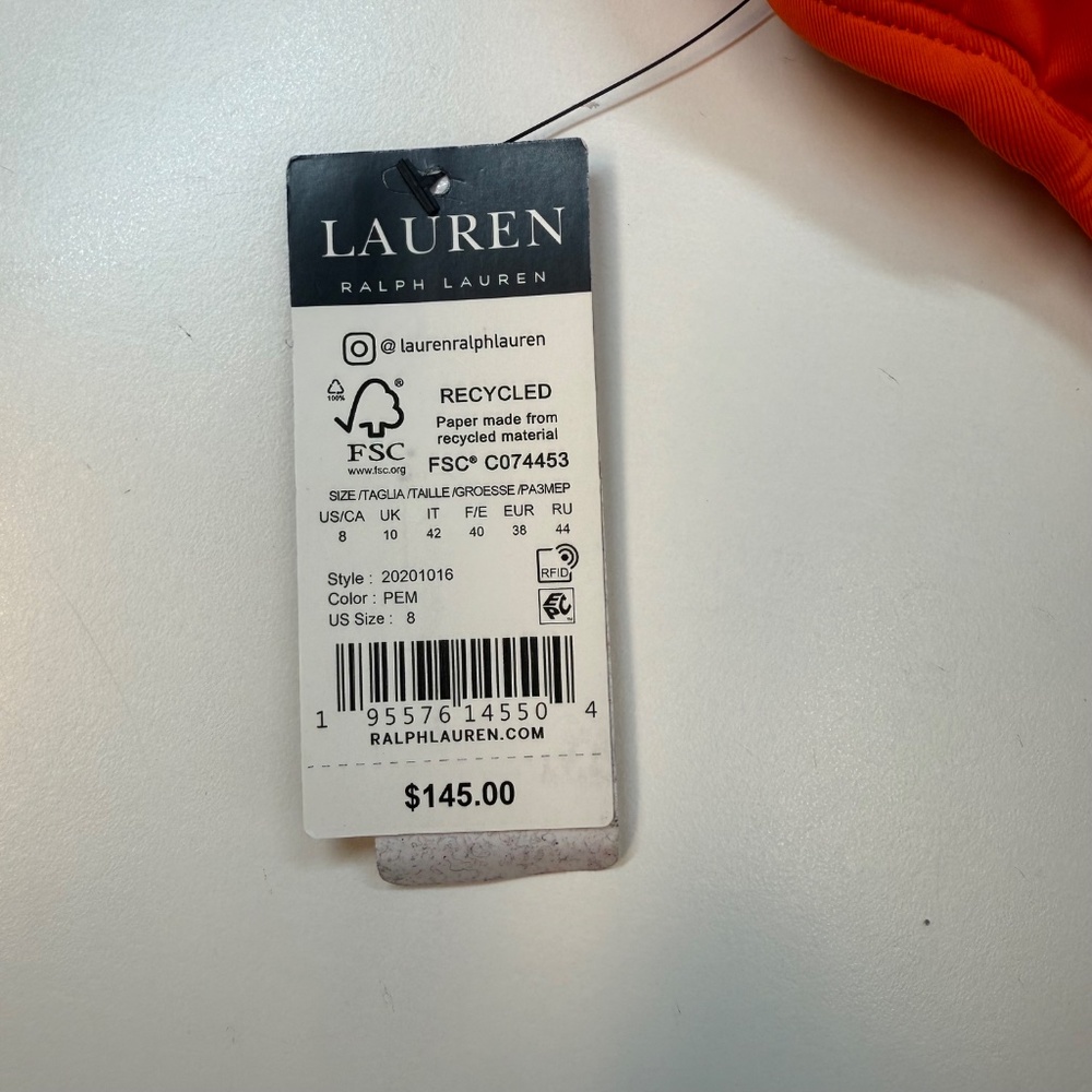 Ralph Lauren Ring Over The Shoulder Tummy Control One Piece Swimsuit - Picture 5 of 6